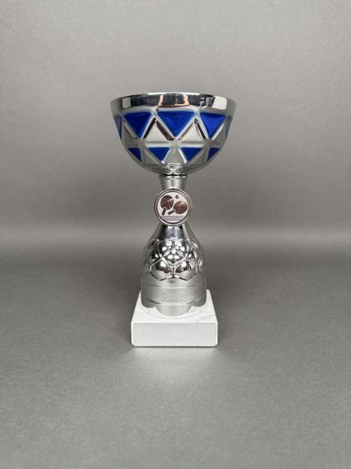 Huvudbild Pokal Daniel, Silver-Blå, 174mm, Diameter 90mm